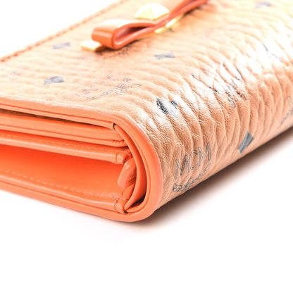 MCM Visetos Tri-Fold Wallet Cognac Orange 7 of 10
