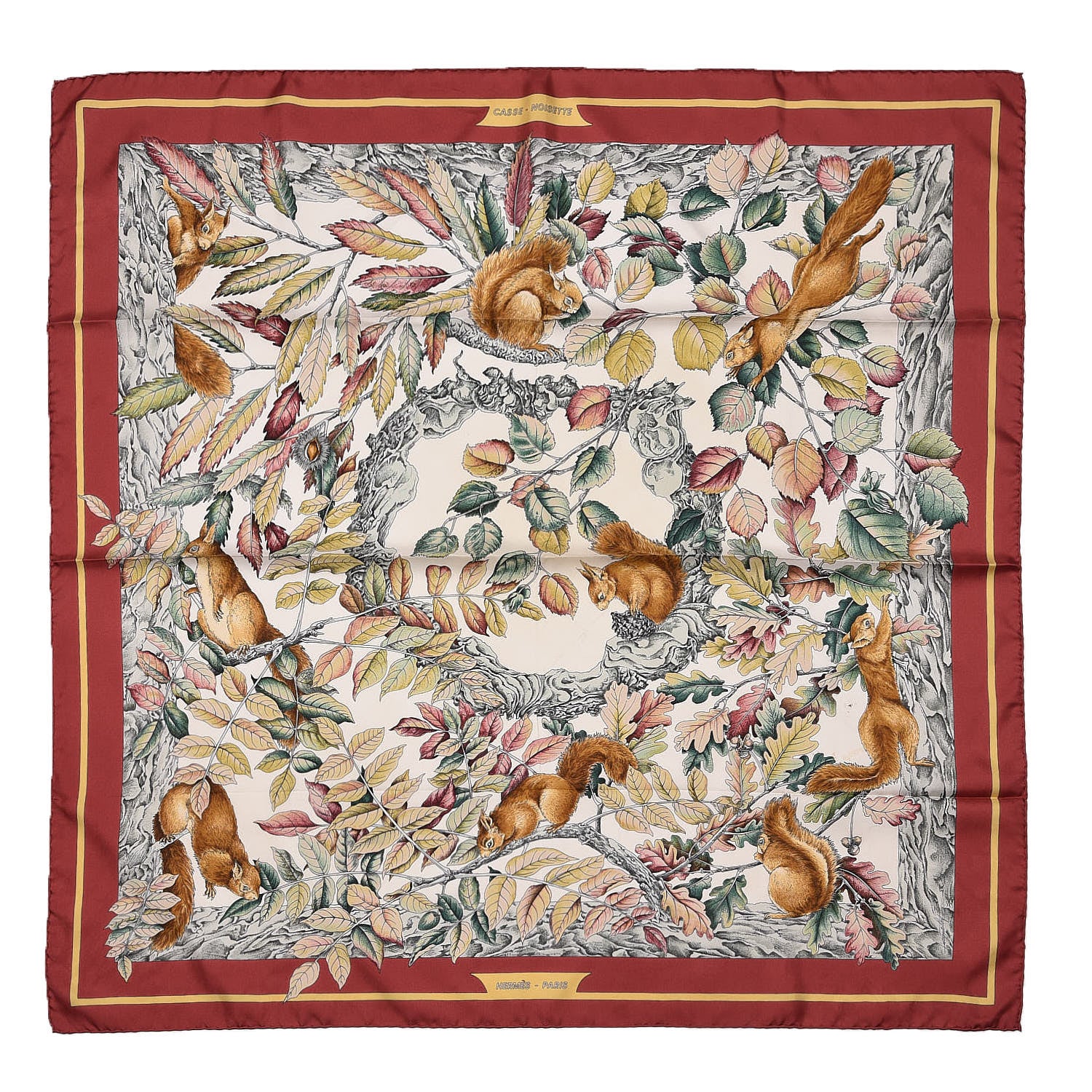 Hermes Silk Casse Noisette Scarf 90 1 of 9