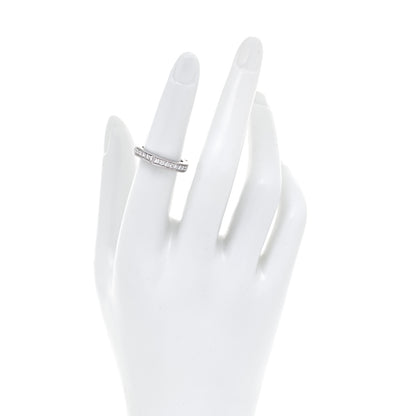 Cartier 18K White Gold Diamond Flat C Ring 51 5.75 2 of 5