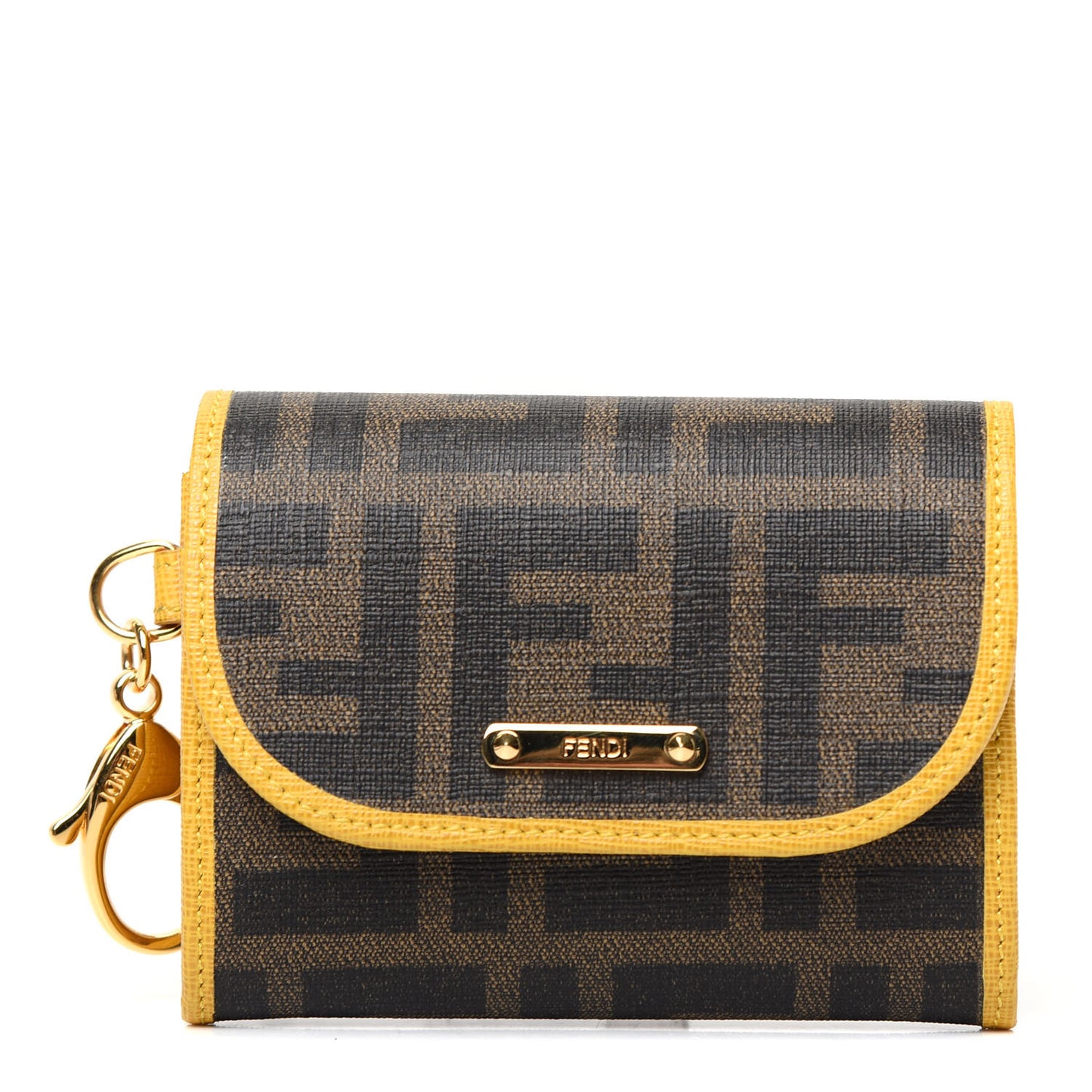 Zucca Spalmati Gusseted Card Holder Tobacco Yellow