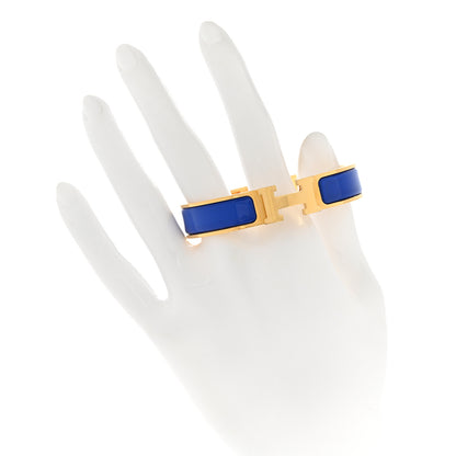 Hermes Narrow Enamel Clic Clac H Bracelet PM Blue Electrique 2 of 5