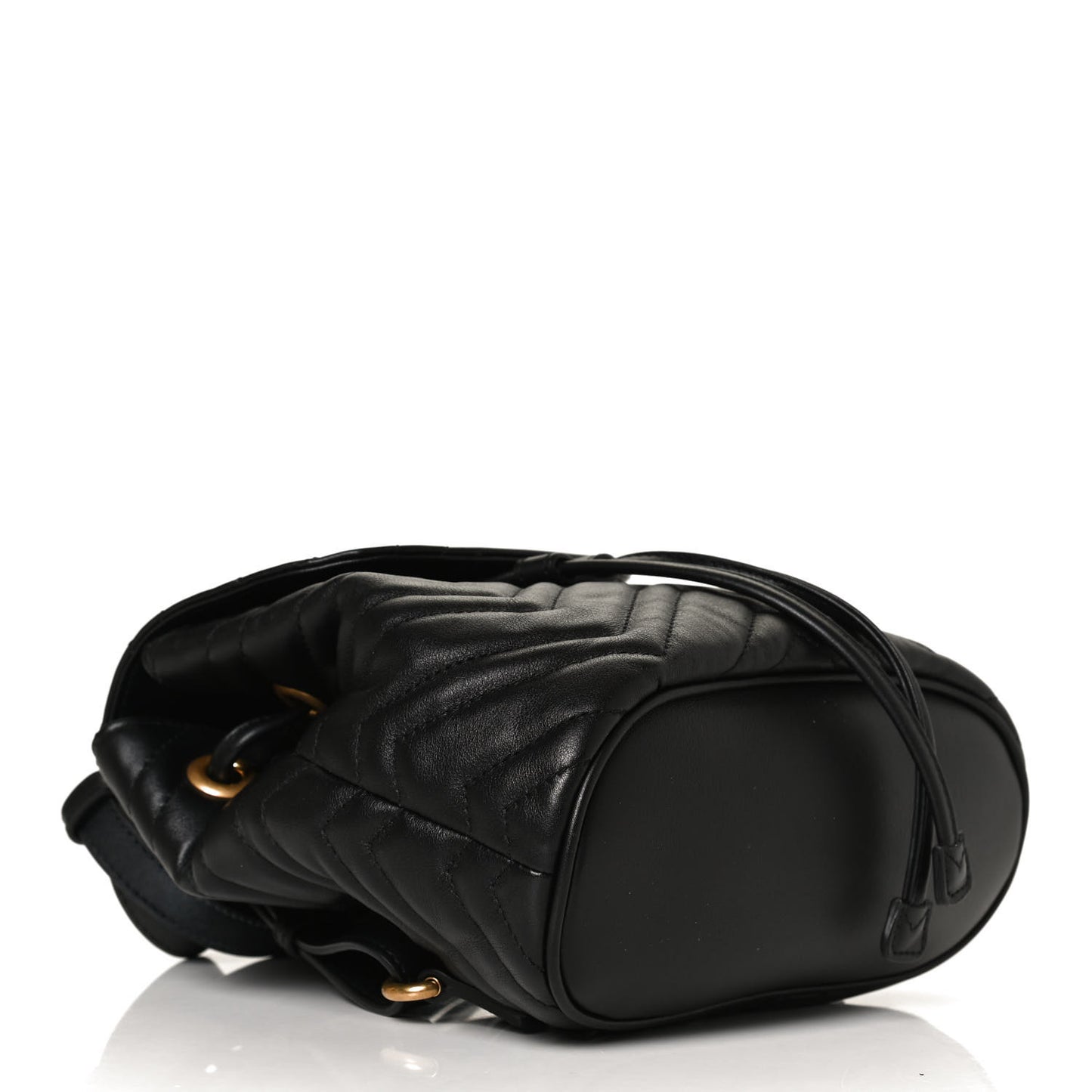 Calfskin Matelasse GG Marmont Flap Backpack Black
