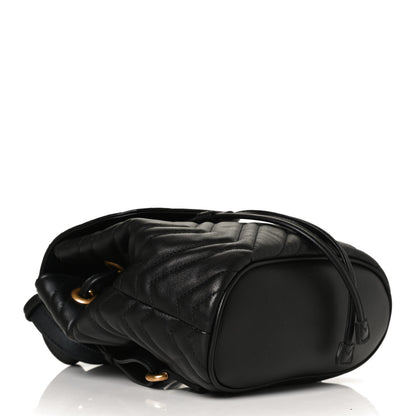 Gucci Calfskin Matelasse GG Marmont Flap Backpack Black 4 of 12