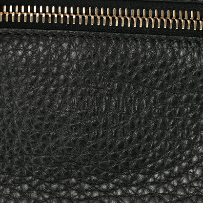 Valentino Garavani Pebbled Calfskin Small Rockstud Flip-Lock Messenger Bag Black 6 of 9
