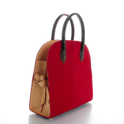Louis Vuitton Monogram Calf Hair Spikes Iconoclasts Christian Louboutin Tote Red 3 of 7