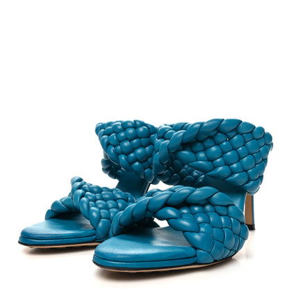 Bottega Veneta Nappa Twisted Padded Intrecciato Curve Slide Sandals 39 Bleuette 3 of 8
