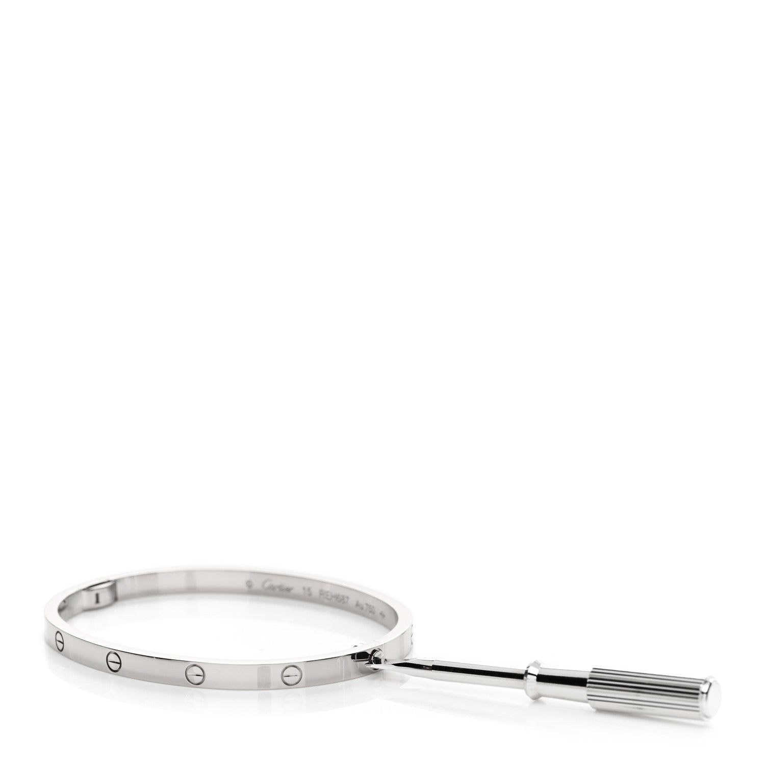 Cartier 18K White Gold Small LOVE Bracelet 15 4 of 5