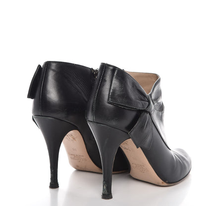 Valentino Garavani Calfskin Bow Ankle Boots 36 Black 4 of 9