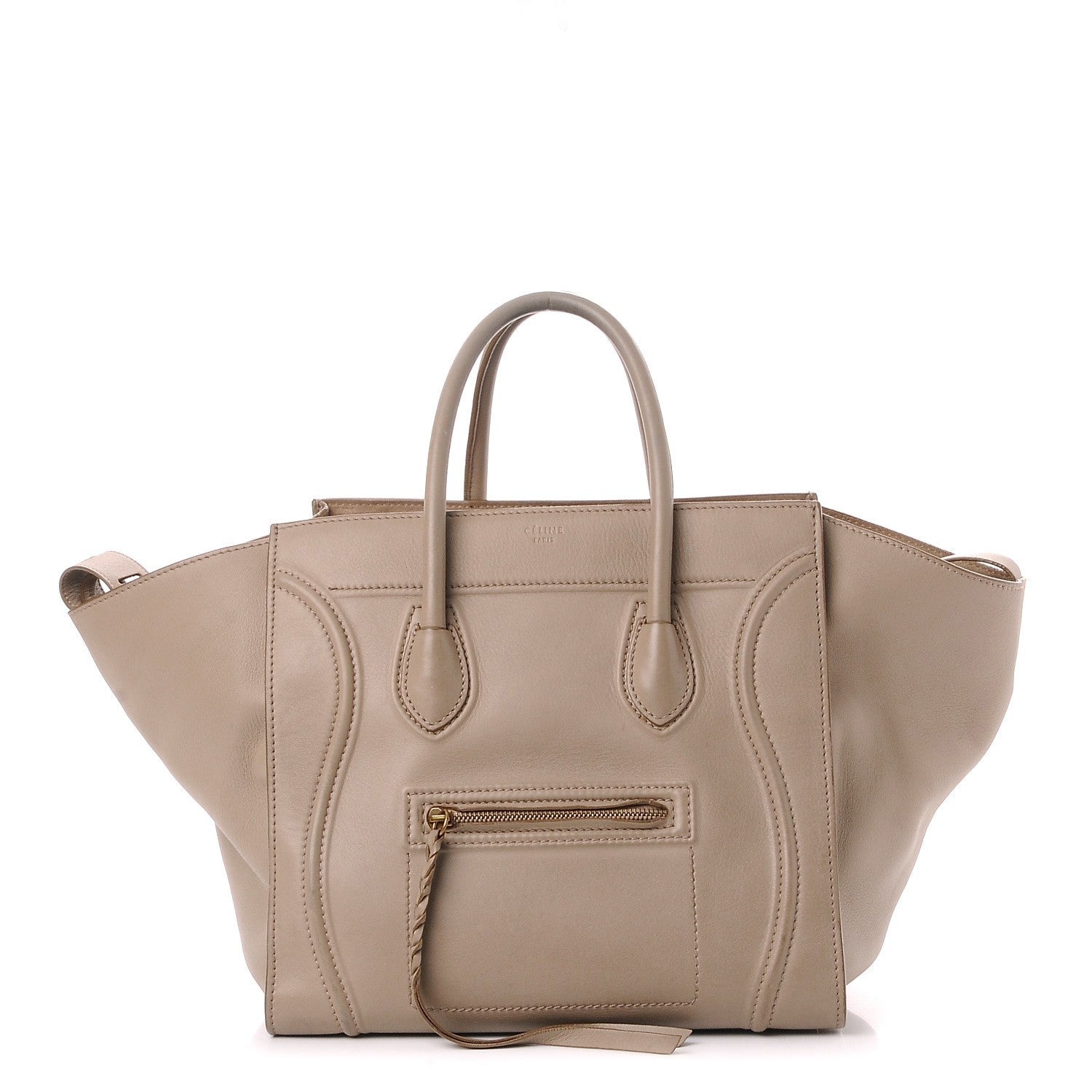 Celine Supple Calfskin Medium Phantom Luggage Beige 1 of 16