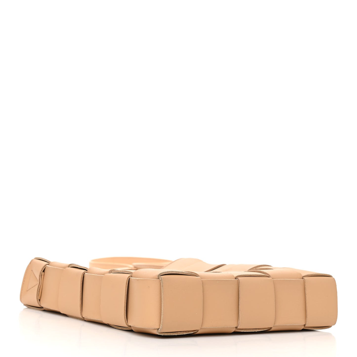 Lambskin Maxi Intrecciato Cassette Messenger Almond