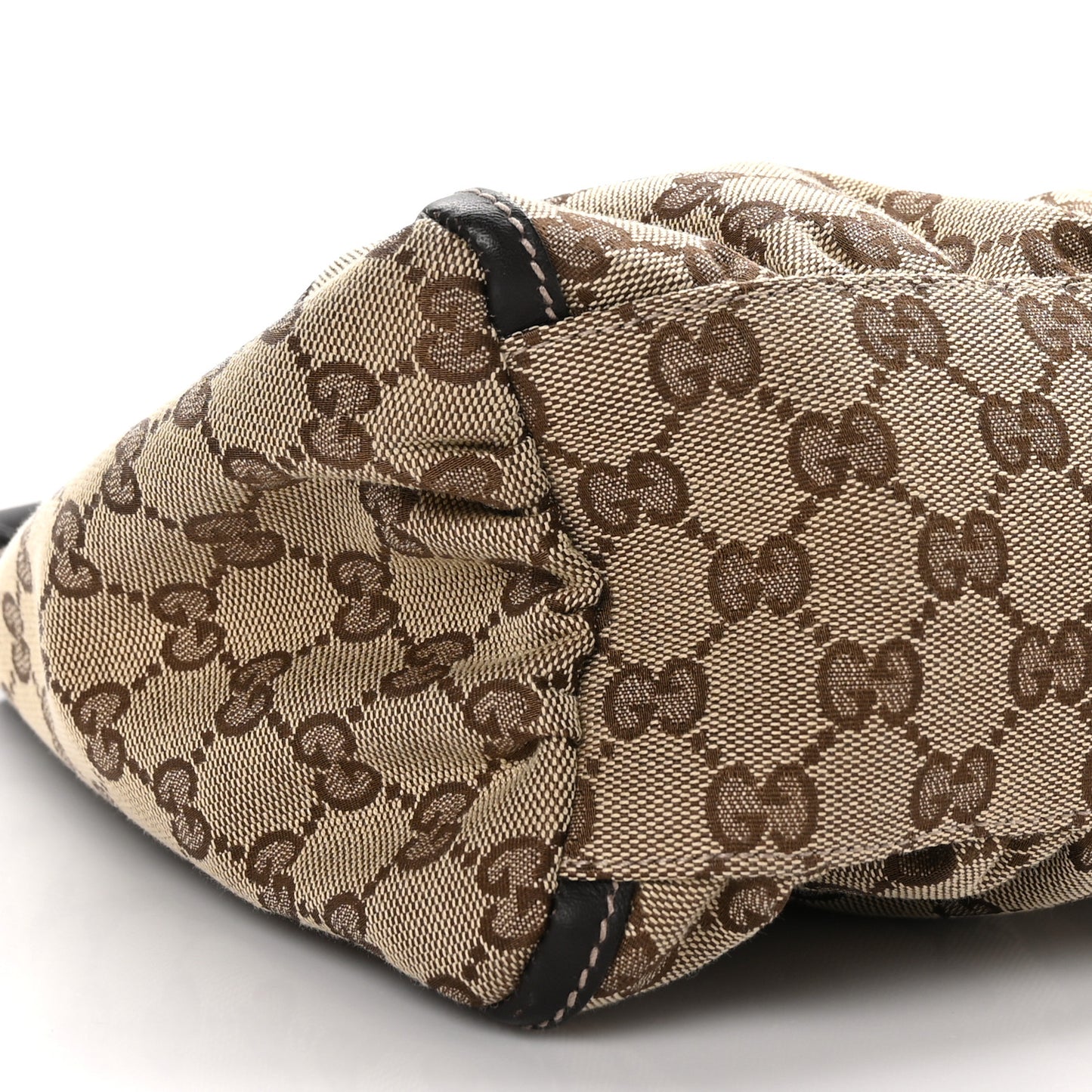 Monogram Medium D Gold Ring Hobo Dark Brown