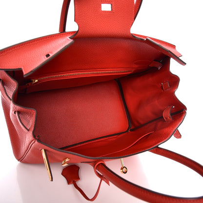 Hermes Togo Birkin 30 Geranium 7 of 31