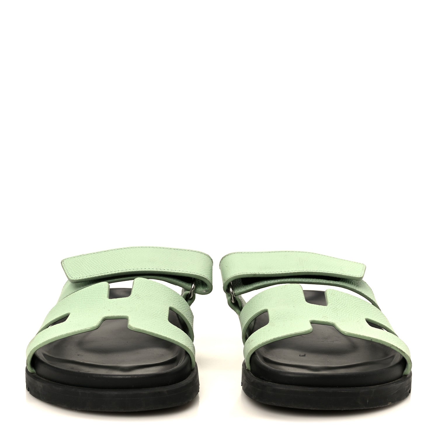 Hermes Epsom Womens Chypre Sandals 35 Vert Jade 3 of 10