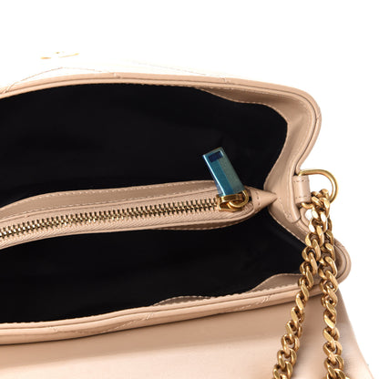 Saint Laurent Calfskin Y Quilted Monogram Small Loulou Chain Satchel Dark Beige 5 of 9