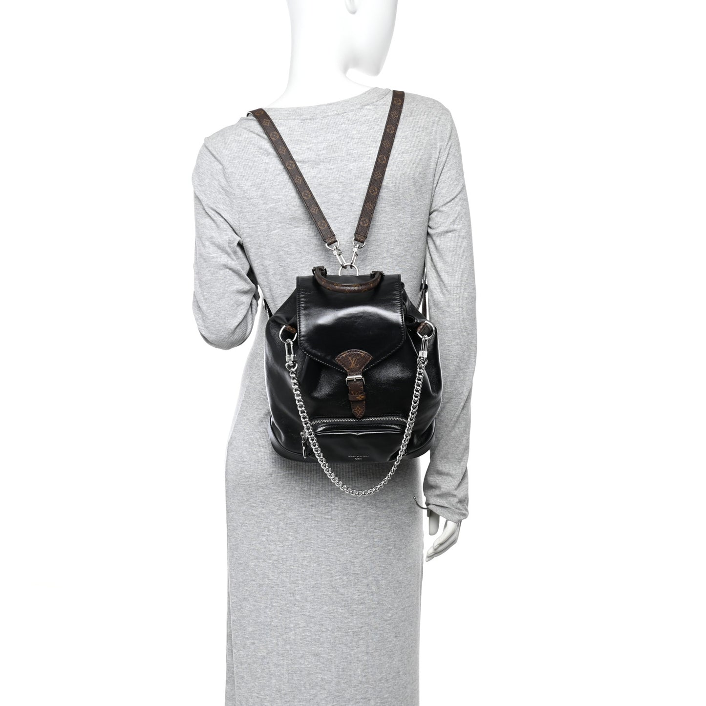 Lambskin Monogram Montsouris Vibe PM Black