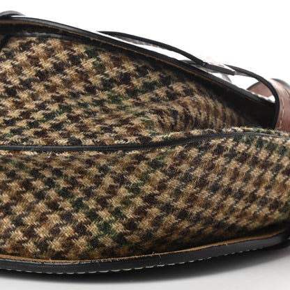 Loewe Smooth Calfskin Tweed Small Gate Crossbody Bag Dark Green Tan Multicolor 8 of 9