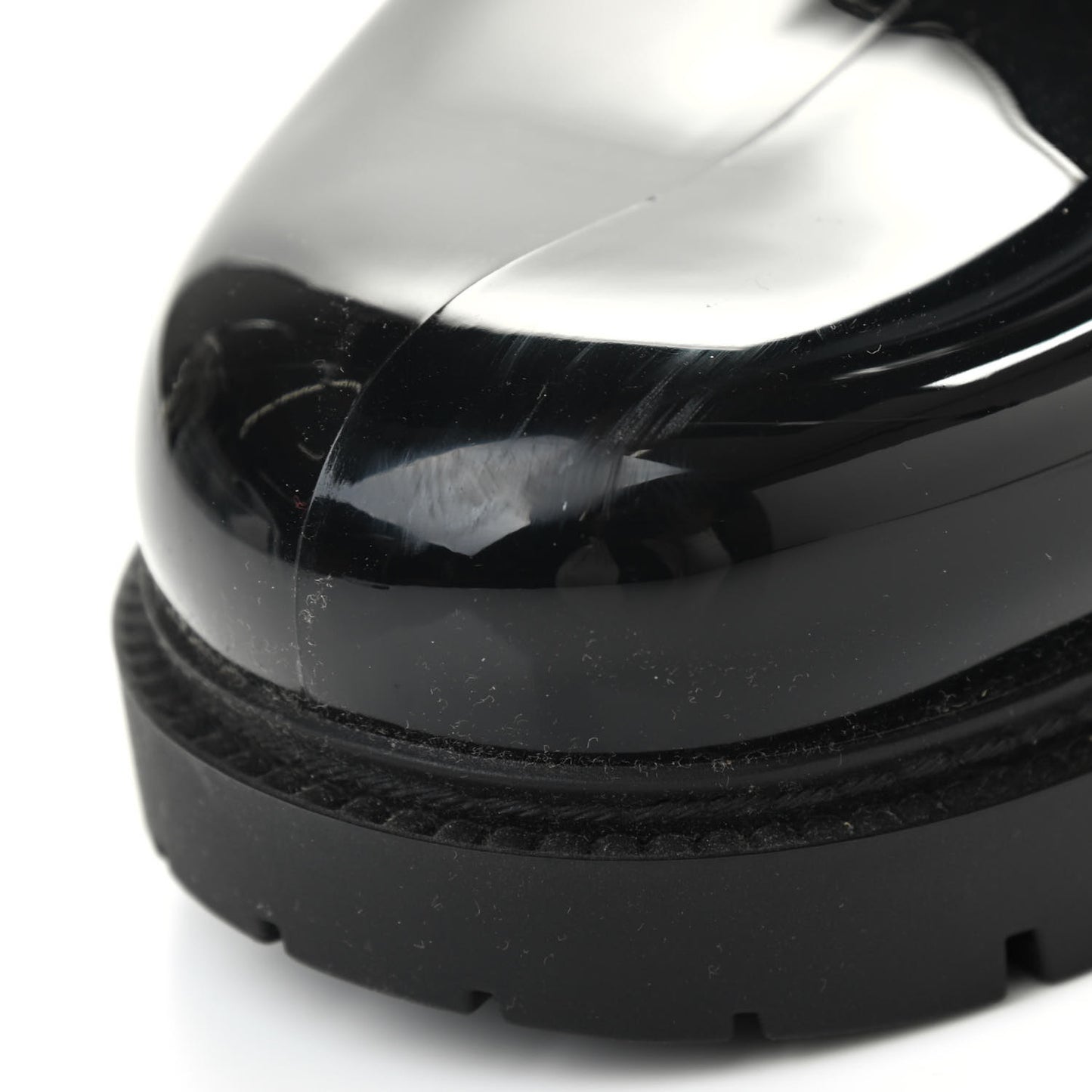Rubber Embossed Monogram Splash Rain Boots 37 Black