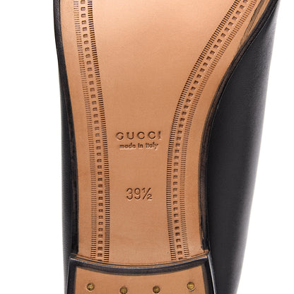 Gucci Lambskin Womens Brixton Horsebit Loafers 39.5 Black 7 of 9