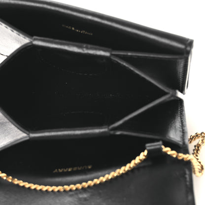 Burberry Calfskin Suede Vintage Check Jessie TB Card Case with Chain 5 of 12