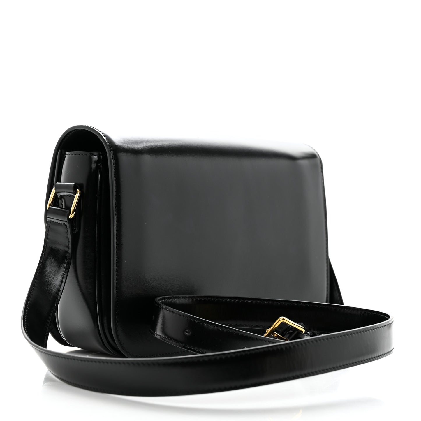 Shiny Calfskin Medium Triomphe Black