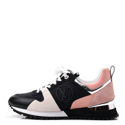 Louis Vuitton Suede Calfskin Run Away Sneakers 39 Blue Pink White 1 of 9