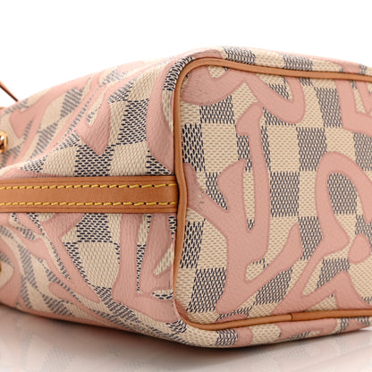 Louis Vuitton Damier Azur Tahitienne Nano Noe Rose Ballerine 9 of 10