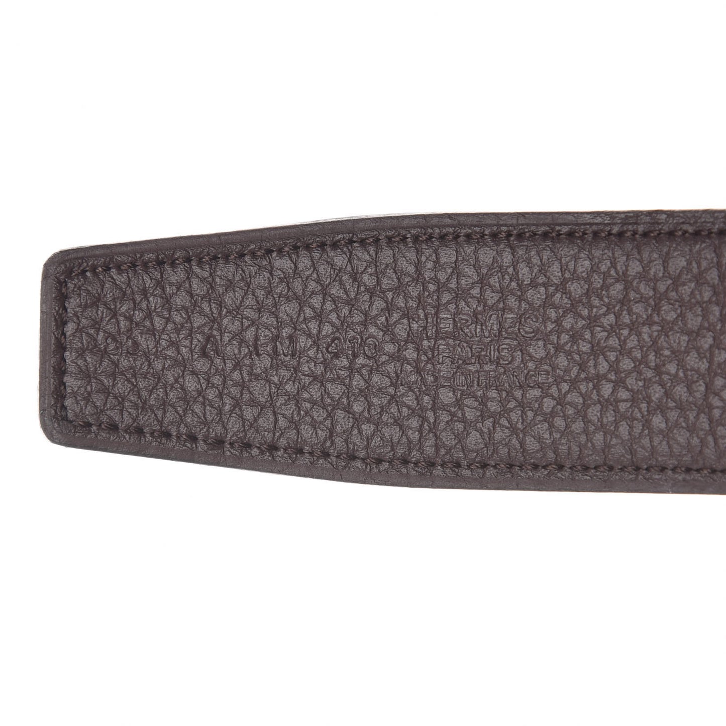 Box Togo 32mm Guilloche H Belt 85 Black Chocolate