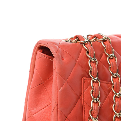 Chanel Lambskin Quilted Jumbo Single Flap Coral 12 of 19