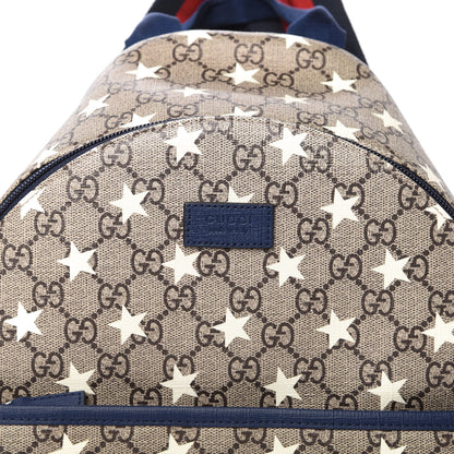 Gucci GG Supreme Monogram Stars Childrens Backpack Beige Ebony Yellow Royal 10 of 12
