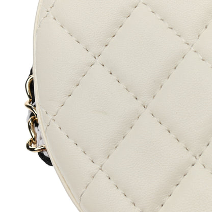 Chanel Lambskin Coco Lifesaver Round Bag Black White 10 of 10