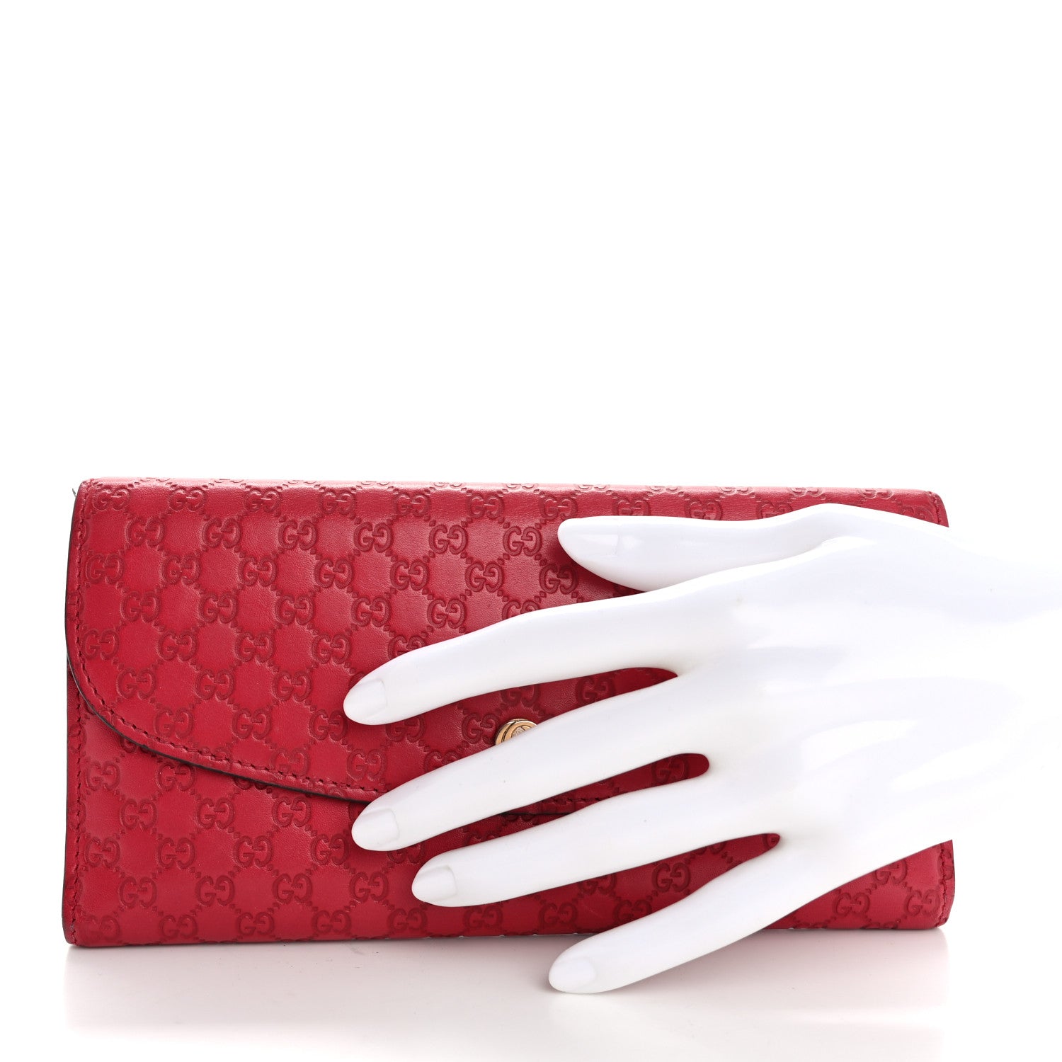 Gucci Microguccissima Interlocking G Continental Wallet Red 2 of 11