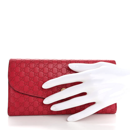 Gucci Microguccissima Interlocking G Continental Wallet Red 2 of 11