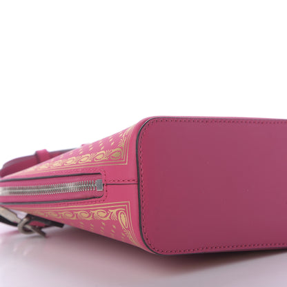 Gucci X SEGA Calfskin GUCCY Stars Mini Dome Shoulder Bag Violet Fuxia Gold 6 of 9