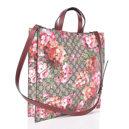 Gucci Soft GG Supreme Monogram Blooms Vertical Tote Beige Multicolor Dry Rose 3 of 9
