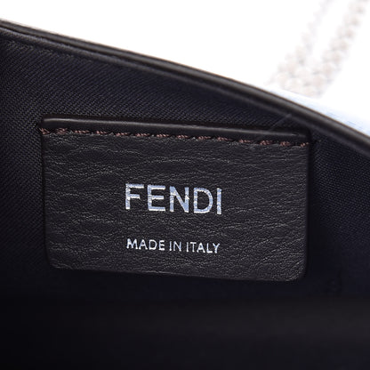 Fendi Vitello Liberty F is Fendi Bi-Color FF 1974 Embossed Envelope Belt Bag Maya Black Nebula 6 of 9
