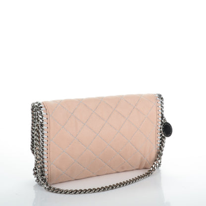 Stella McCartney Shaggy Deer Quilted Falabella Fold Over Clutch Powder 3 of 6