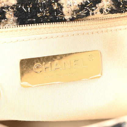 Chanel Tweed Large Chanel 19 Flap Beige Black 6 of 11