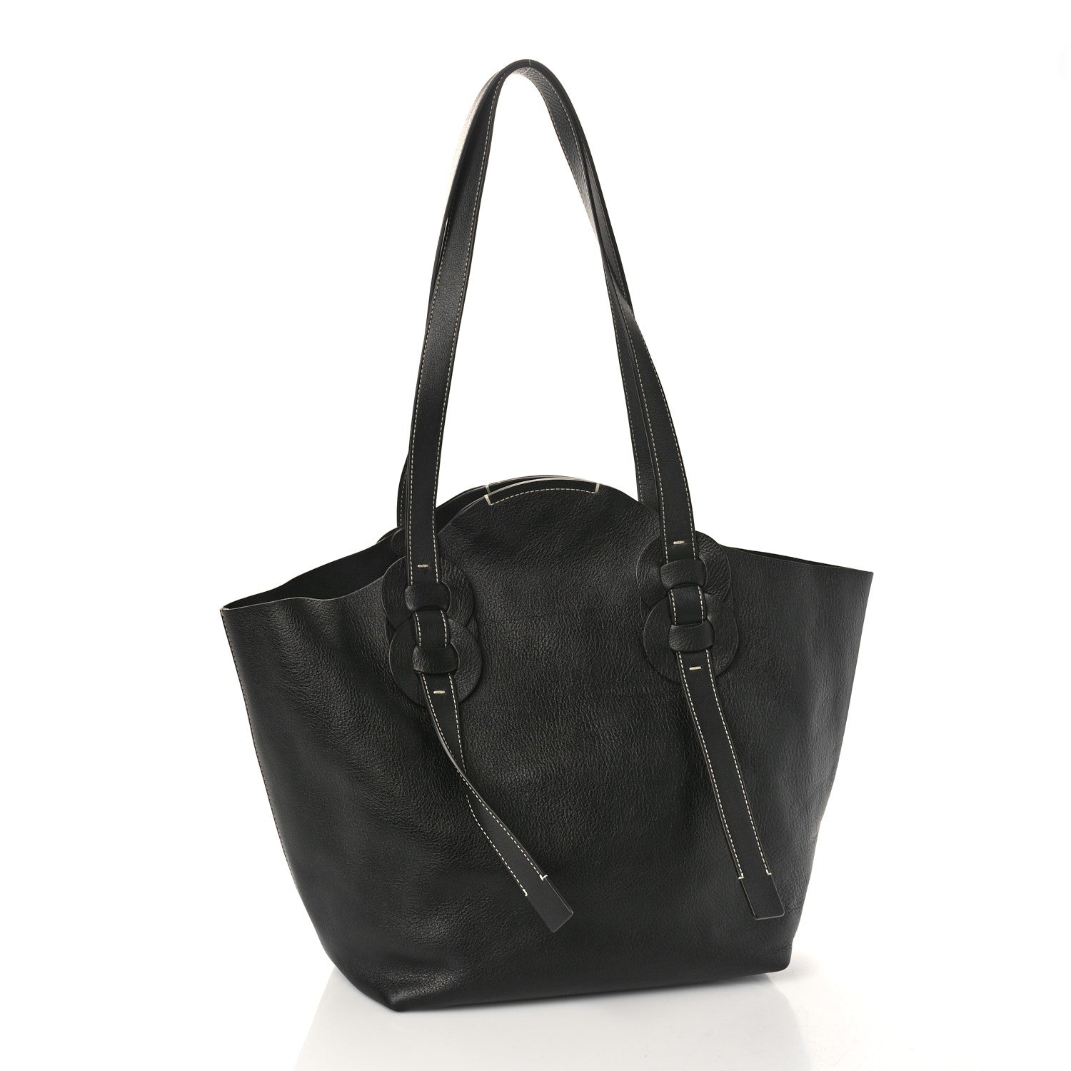 Chloe Small Grain Smooth Calfskin Medium Darryl Tote Black 3 of 8