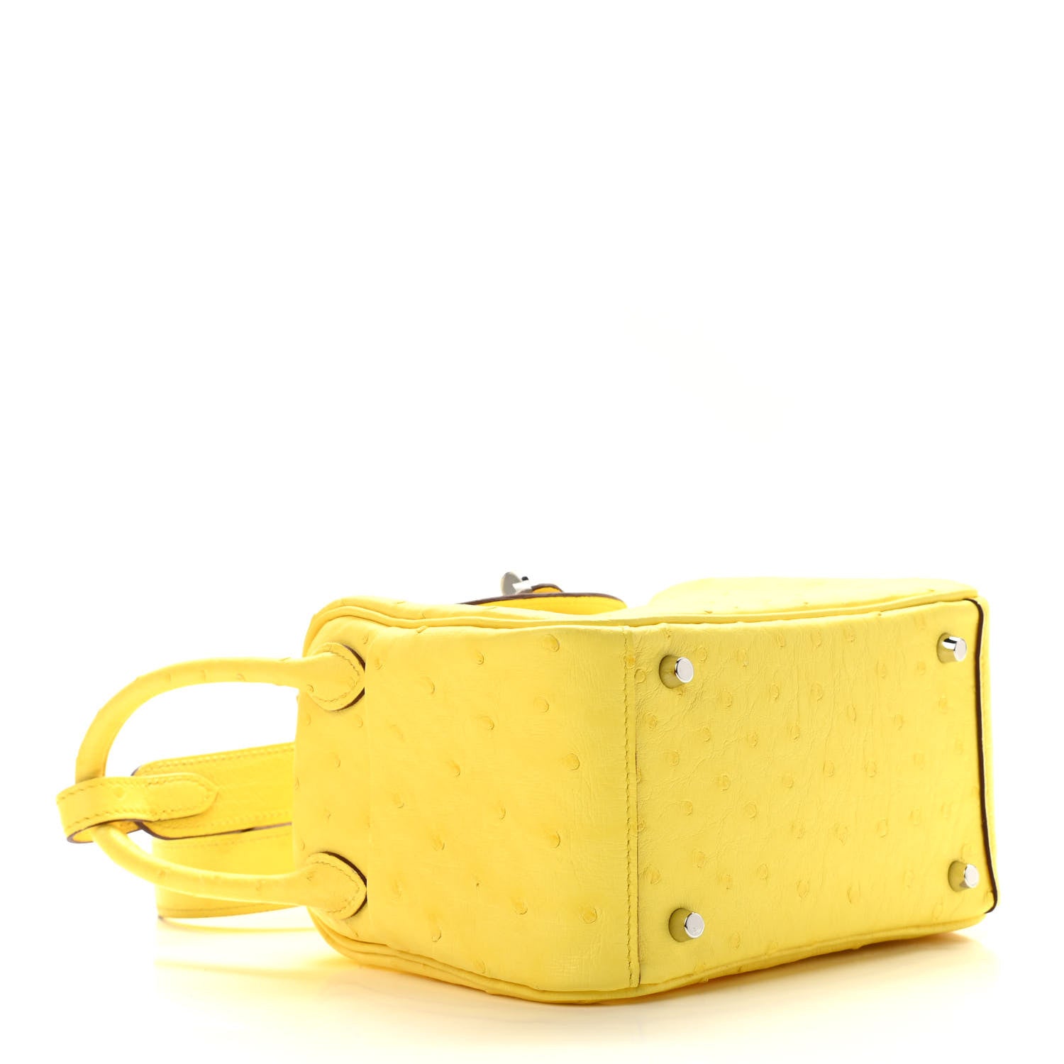 Hermes Ostrich Mini Lindy 20 Lime 4 of 11