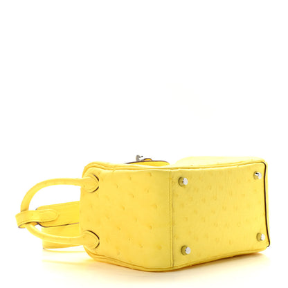 Hermes Ostrich Mini Lindy 20 Lime 4 of 11