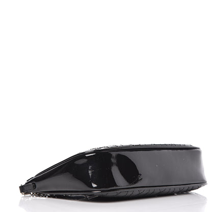 Christian Dior Patent Cannage Chain Pouch Black 4 of 13