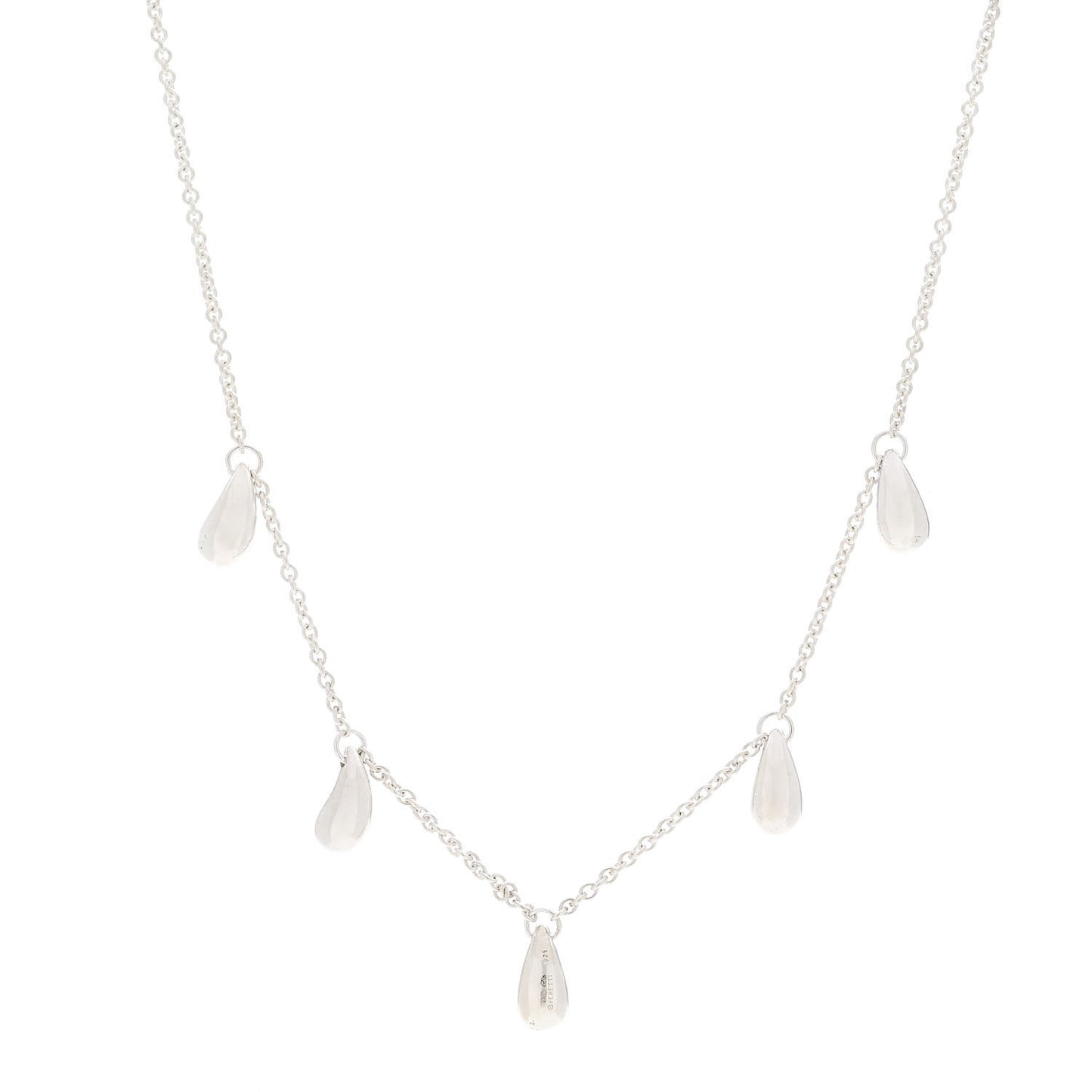 Sterling Silver Elsa Peretti Teardrops Necklace