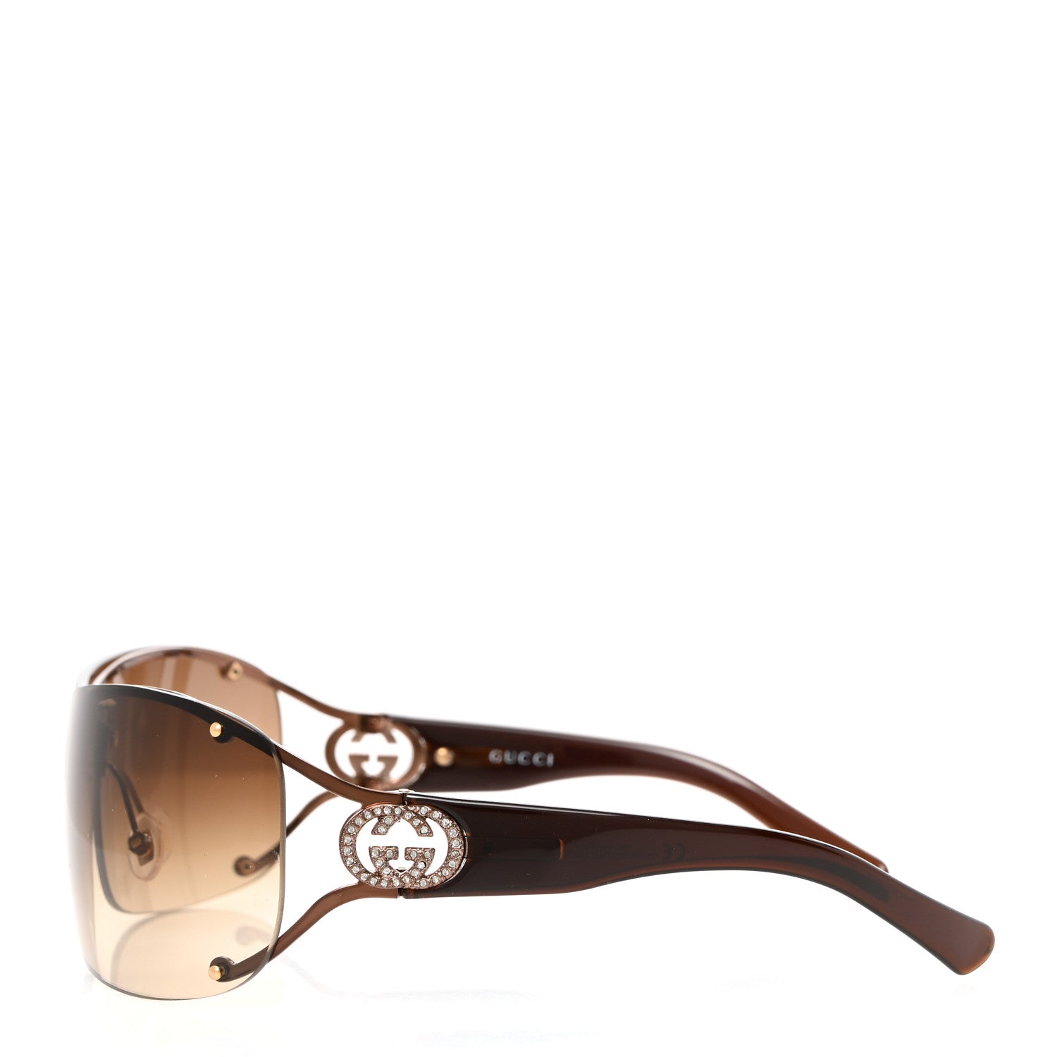 Gucci Crystal GG Sunglasses GG2807/S Brown 3 of 7
