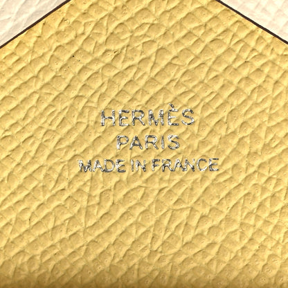 Hermes Epsom Verso Calvi Duo Card Case Nata Jaune Poussin 8 of 10