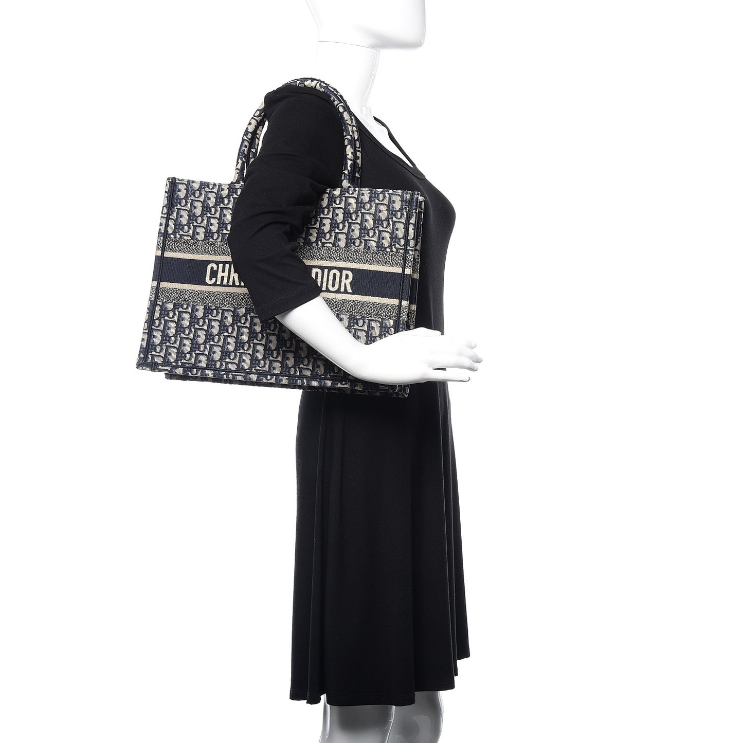 Oblique Medium Book Tote Blue Multicolor