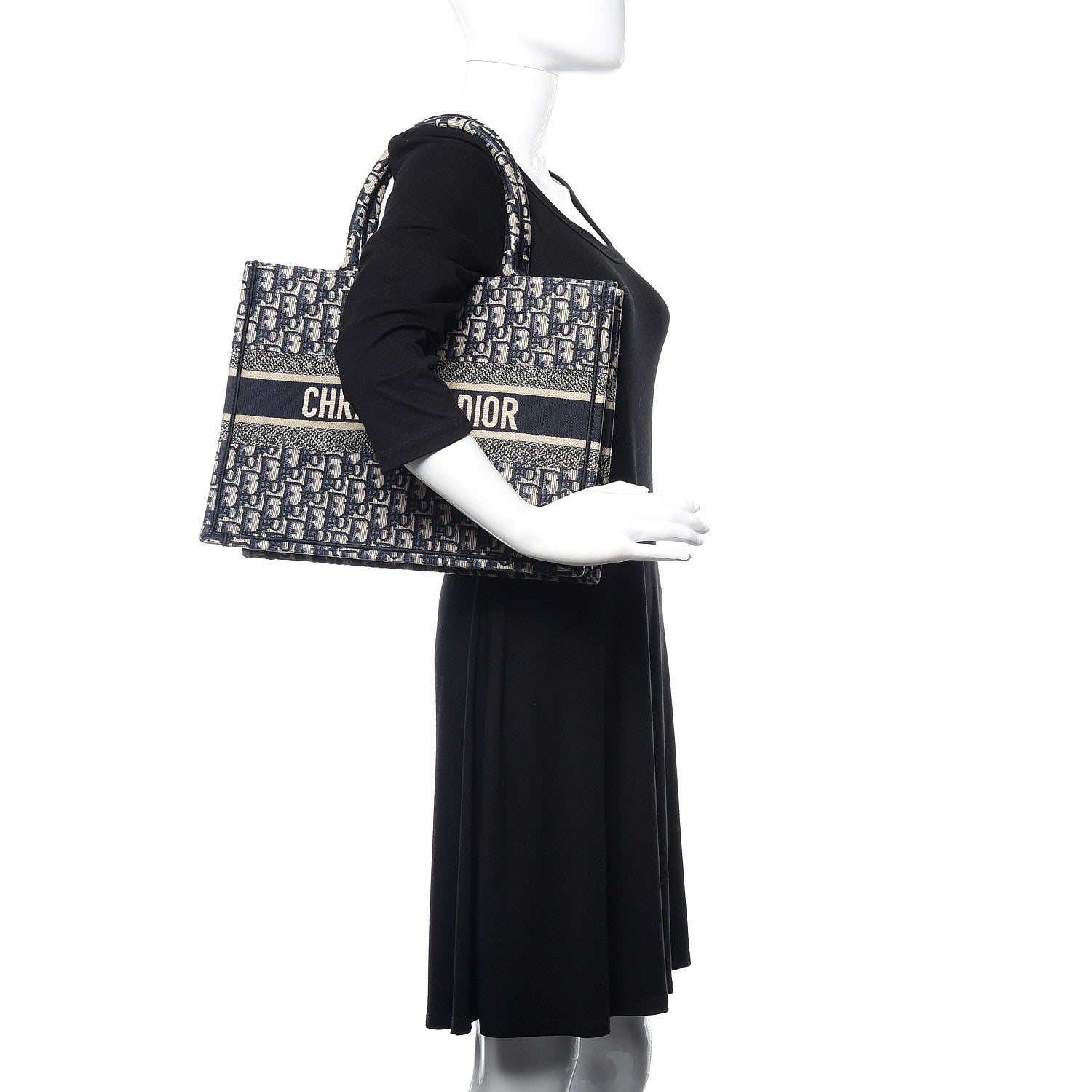 Christian Dior Oblique Medium Book Tote Blue Multicolor 2 of 10