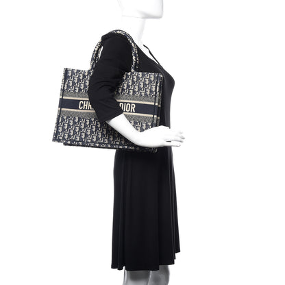 Christian Dior Oblique Medium Book Tote Blue Multicolor 2 of 10