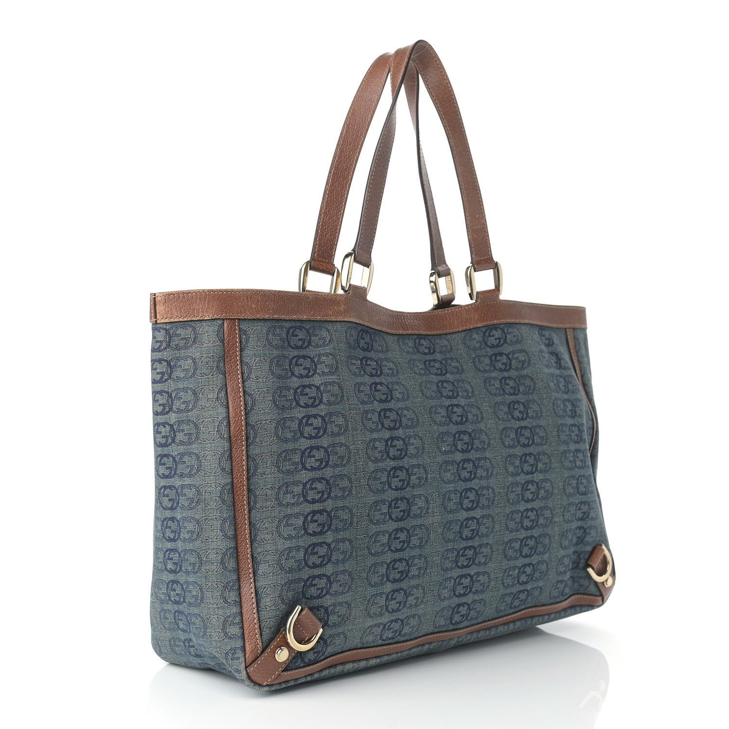 Denim GG Large Abbey Tote Blue