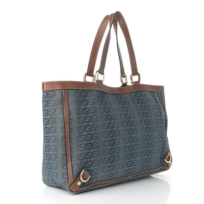 Gucci Denim GG Large Abbey Tote Blue 2 of 16