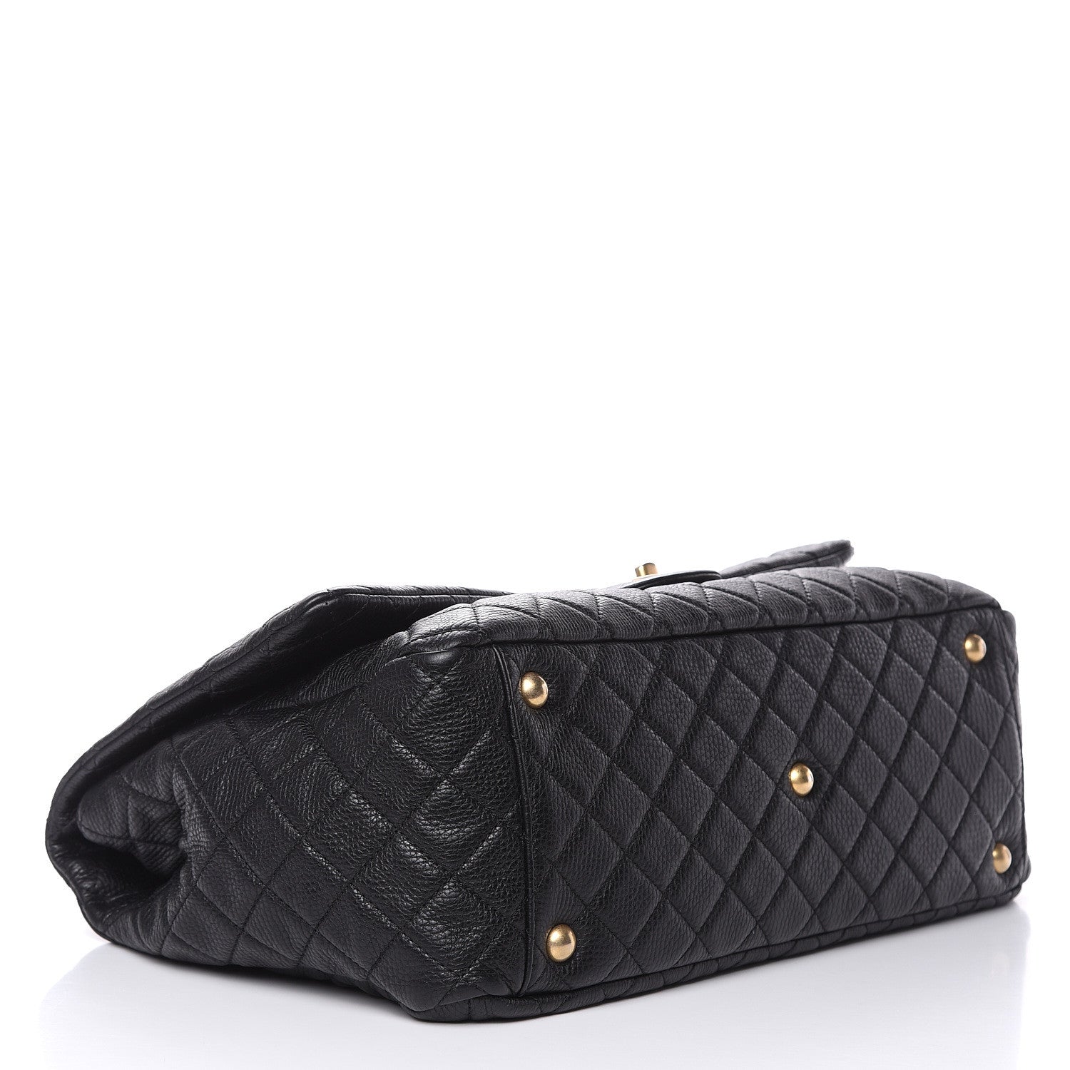 Chanel Calfskin Quilted XXL Travel Flap Bag Black 4 of 10